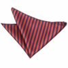 Navy Blue and Red Thin Stripe Pocket Square