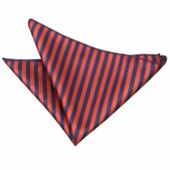 Navy Blue and Red Thin Stripe Pocket Square Navy Blue and Red Thin Stripe Pocket Square