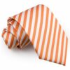 White and Orange Thin Stripe Tie