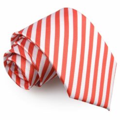 White and Red Thin Stripe Tie White and Red Thin Stripe Tie