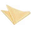 White and Yellow Thin Stripe Pocket Square