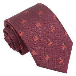 Burgundy Reindeer Tie Burgundy Reindeer Tie