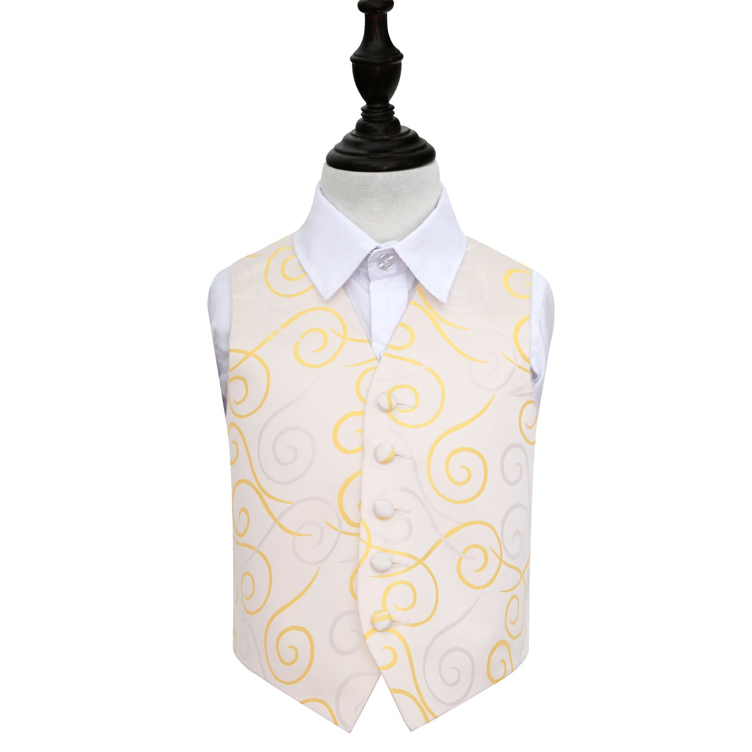 Gold Scroll Wedding Waistcoat For Boys