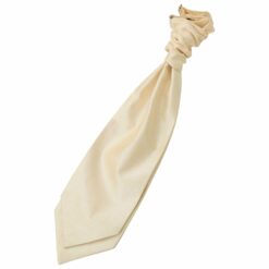 Beige Plain Shantung Pre-Tied Wedding Cravat Beige Plain Shantung Pre-Tied Wedding Cravat