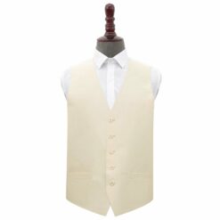 Beige Plain Shantung Wedding Waistcoat Beige Plain Shantung Wedding Waistcoat