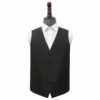 Black Plain Shantung Wedding Waistcoat