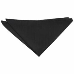 Black Plain Shantung Pocket Square Black Plain Shantung Pocket Square