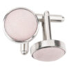 Blush Pink Plain Shantung Cufflinks