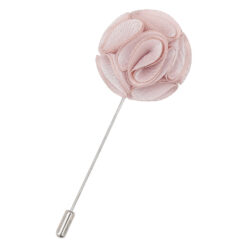 Blush Pink Plain Shantung Lapel Pin Blush Pink Plain Shantung Lapel Pin