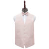 Blush Pink Plain Shantung Wedding Waistcoat and Bow Tie Set