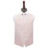 Blush Pink Plain Shantung Wedding Waistcoat and Tie Set