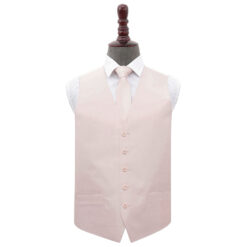 Blush Pink Plain Shantung Wedding Waistcoat and Tie Set Blush Pink Plain Shantung Wedding Waistcoat and Tie Set