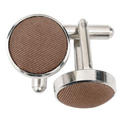 Bronze Plain Shantung Cufflinks Bronze Plain Shantung Cufflinks