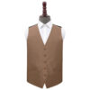 Bronze Plain Shantung Wedding Waistcoat