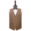 Bronze Plain Shantung Wedding Waistcoat and Bow Tie Set
