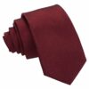 Burgundy Plain Shantung Slim Tie