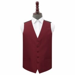 Burgundy Plain Shantung Wedding Waistcoat Burgundy Plain Shantung Wedding Waistcoat