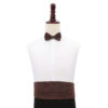 Chocolate Brown Plain Shantung Cummerbund