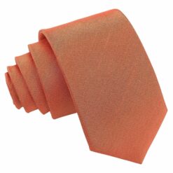 Copper Plain Shantung Slim Tie Copper Plain Shantung Slim Tie