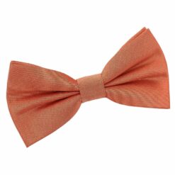 Copper Plain Shantung Pre-Tied Bow Tie
