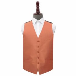 Copper Plain Shantung Wedding Waistcoat Copper Plain Shantung Wedding Waistcoat