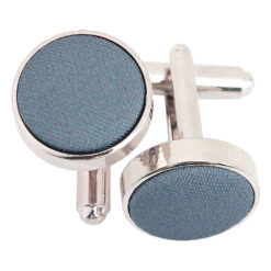 Dusty Blue Plain Shantung Cufflinks Dusty Blue Plain Shantung Cufflinks
