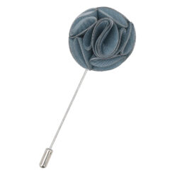 Dusty Blue Plain Shantung Lapel Pin Dusty Blue Plain Shantung Lapel Pin