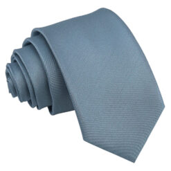 Dusty Blue Plain Shantung Slim Tie Dusty Blue Plain Shantung Slim Tie
