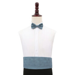 Dusty Blue Plain Shantung Cummerbund Dusty Blue Plain Shantung Cummerbund