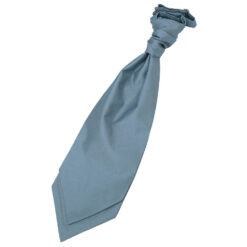 Dusty Blue Plain Shantung Pre-Tied Wedding Cravat