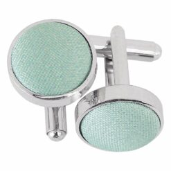 Dusty Green Plain Shantung Cufflinks Dusty Green Plain Shantung Cufflinks