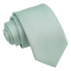 Dusty Green Plain Shantung Slim Tie