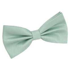 Dusty Green Plain Shantung Pre-Tied Bow Tie Dusty Green Plain Shantung Pre-Tied Bow Tie