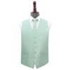 Dusty Green Plain Shantung Wedding Waistcoat and Tie Set