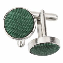 Emerald Green Plain Shantung Cufflinks Emerald Green Plain Shantung Cufflinks