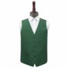 Emerald Green Plain Shantung Wedding Waistcoat
