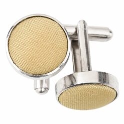 Gold Plain Shantung Cufflinks Gold Plain Shantung Cufflinks