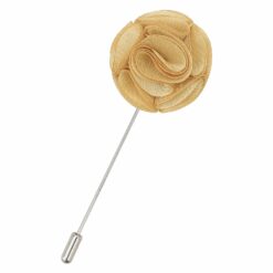 Gold Plain Shantung Lapel Pin Gold Plain Shantung Lapel Pin