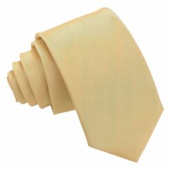 Gold Plain Shantung Slim Tie Gold Plain Shantung Slim Tie