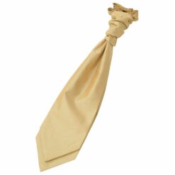 Gold Plain Shantung Pre-Tied Wedding Cravat Gold Plain Shantung Pre-Tied Wedding Cravat