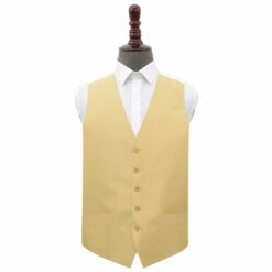 Gold Plain Shantung Wedding Waistcoat