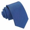 Navy Blue Plain Shantung Slim Tie