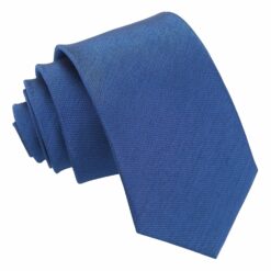 Navy Blue Plain Shantung Slim Tie Navy Blue Plain Shantung Slim Tie