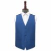 Navy Blue Plain Shantung Wedding Waistcoat