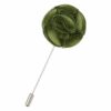 Olive Green Plain Shantung Lapel Pin