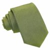 Olive Green Plain Shantung Slim Tie