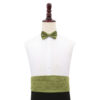 Olive Green Plain Shantung Cummerbund