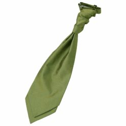 Olive Green Plain Shantung Pre-Tied Wedding Cravat Olive Green Plain Shantung Pre-Tied Wedding Cravat