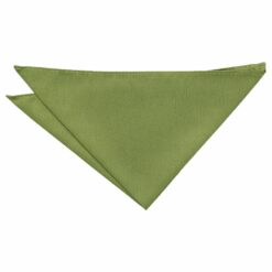 Olive Green Plain Shantung Pocket Square Olive Green Plain Shantung Pocket Square