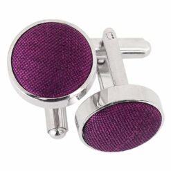 Orchid Plain Shantung Cufflinks Orchid Plain Shantung Cufflinks